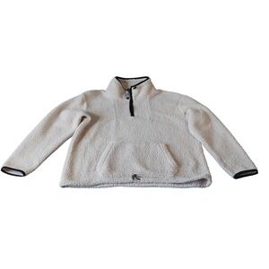 PINK Victoria's Secret Sherpa‎ Fleece  Pullover Sweatshirt Cozy Warm L